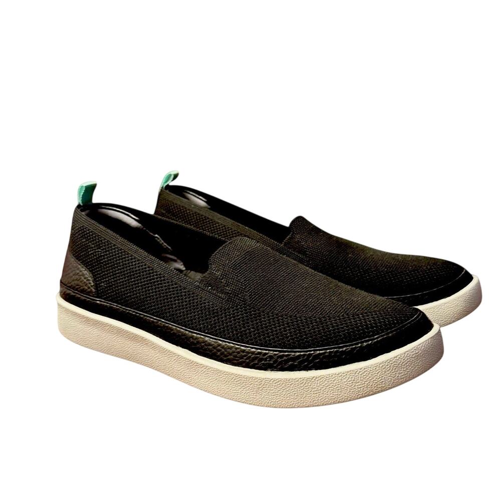 Vionic Uptown Skimmer Black Knit Slip On Orthotic Comfort Flats Women 9.5 NWB